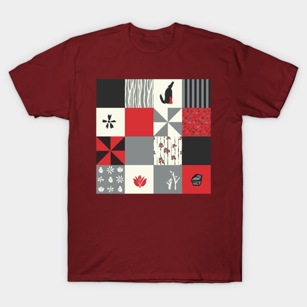 Little Red Patchwork T-Shirt by LochNestFarm